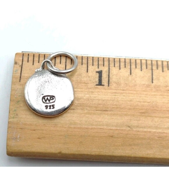 Waxing Poetic Chancery Insignia Letter J Initial Sterling Silver & Brass Charm - Picture 6 of 7